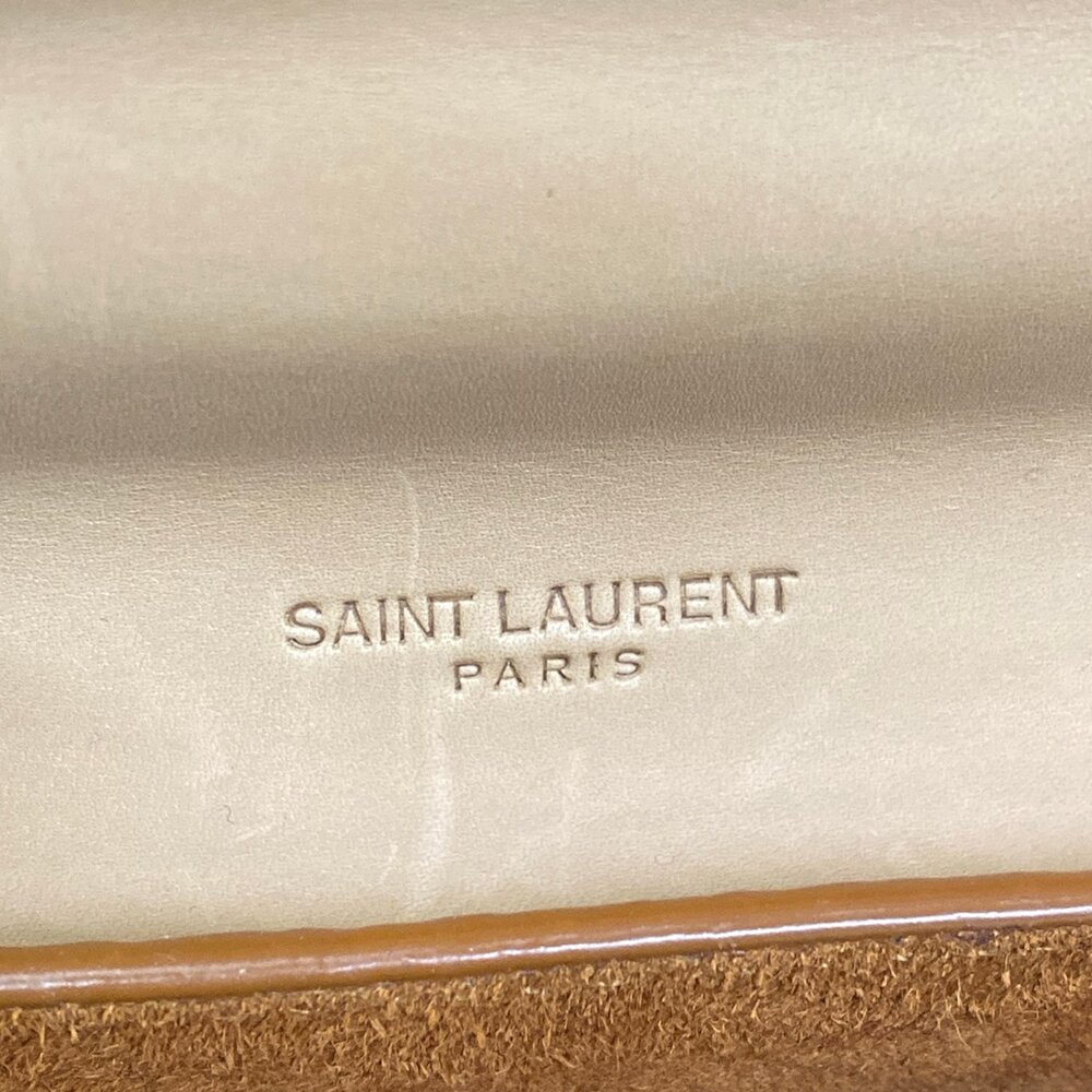 Saint Laurent PARIS Kaia Small Satchel Shoulder Bag 619740 Cream Light Brown - Picture 9 of 15